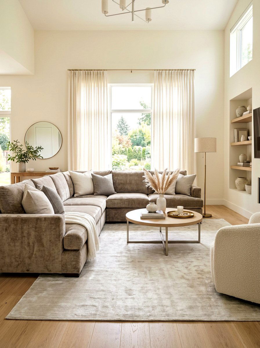 Neutral Living Room Color Palette - 30 L shaped living room ideas