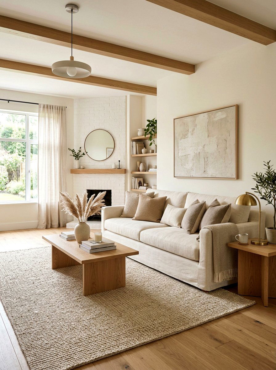 Neutral Living Room Cream Sofa - 30 cream sofa living room ideas