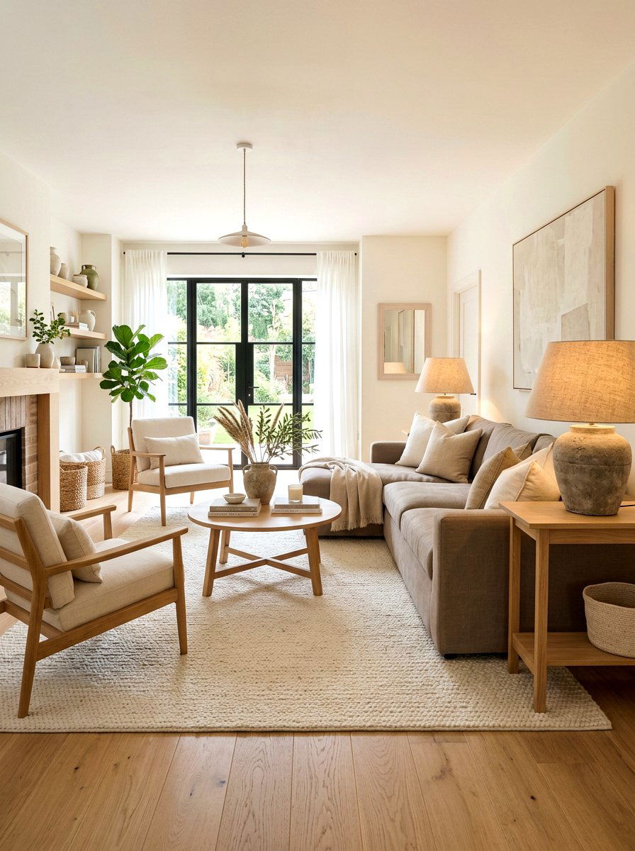 Neutral Living Room Palette - 30 lamp lit living room ideas