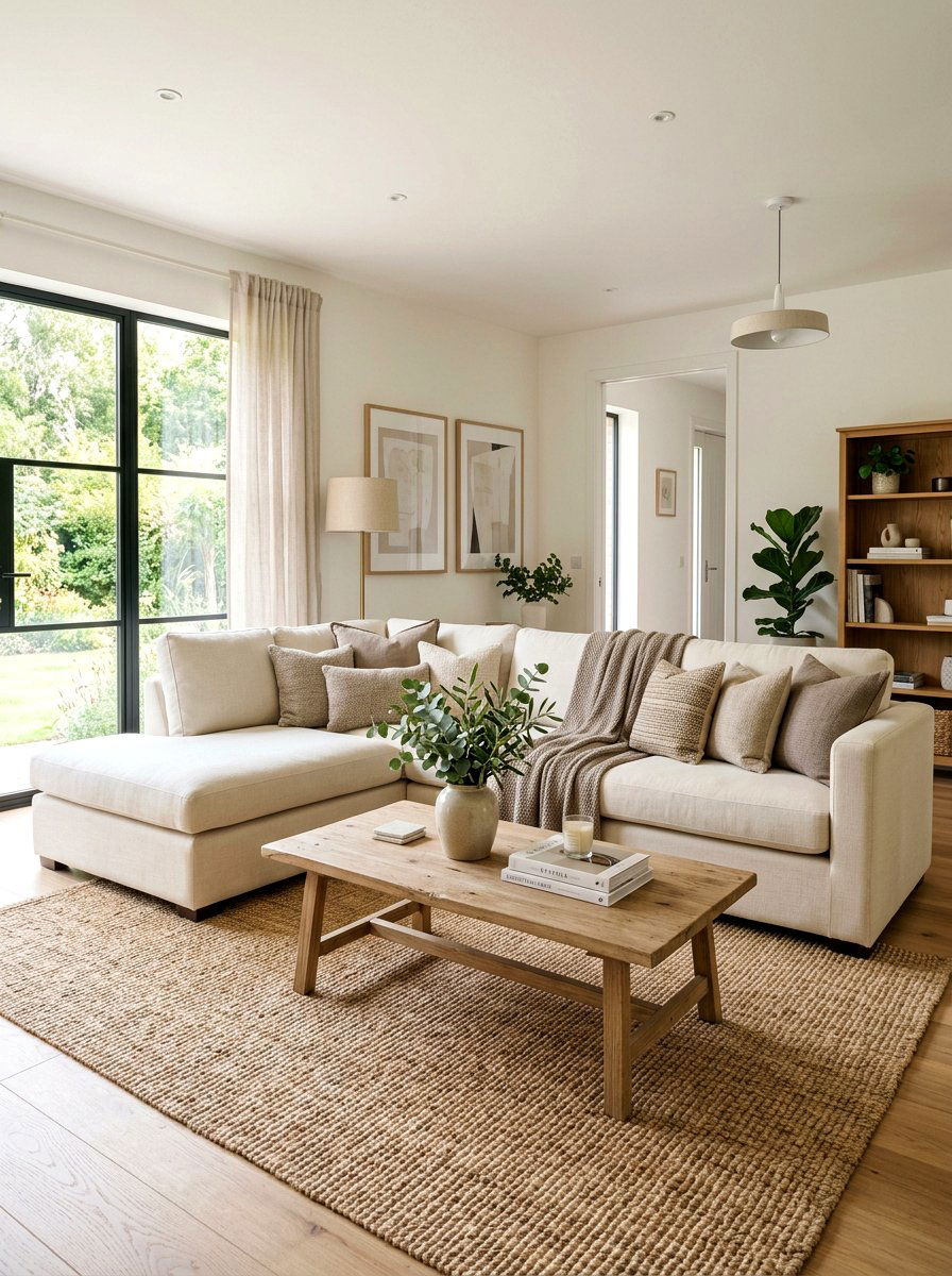 Neutral Lounge - 30 college apartment ideas