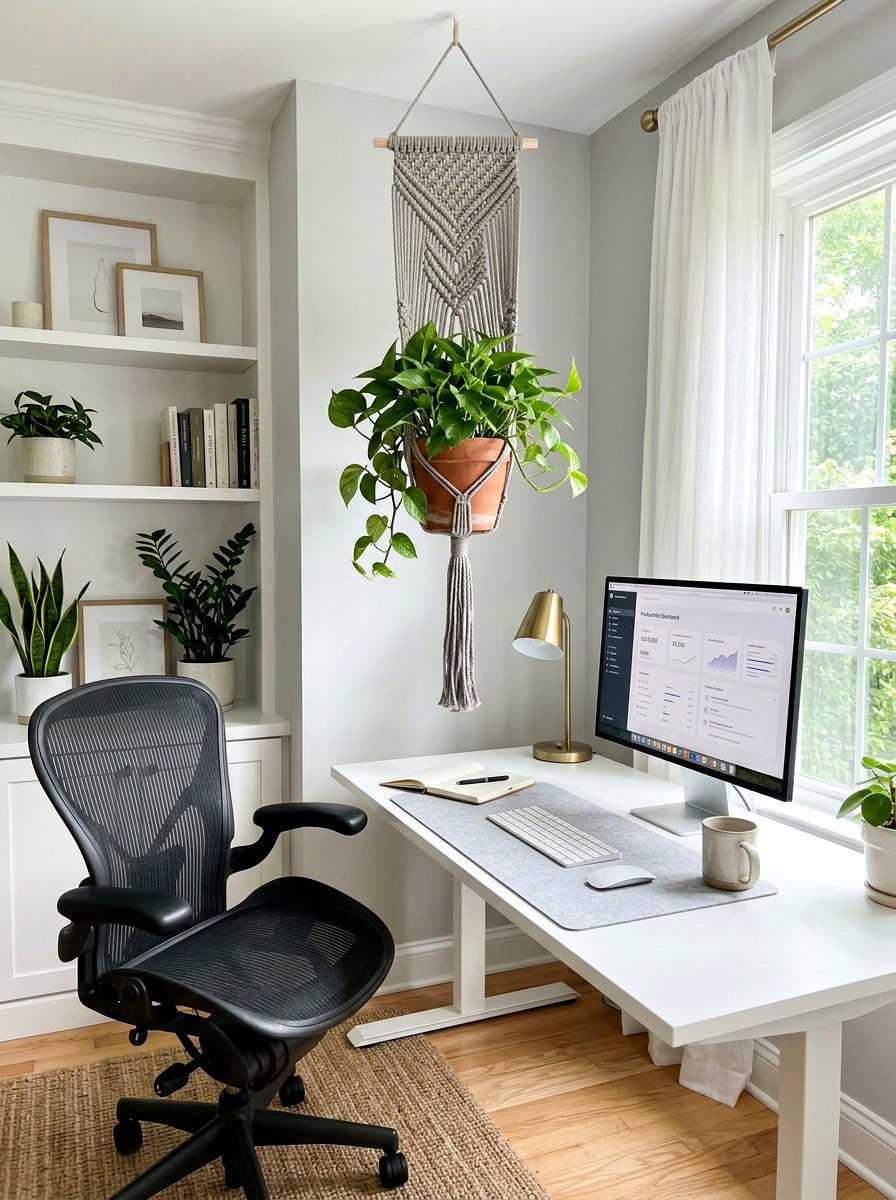 Neutral Macrame Plant Hanger For Office - 30 macrame plant hanger ideas