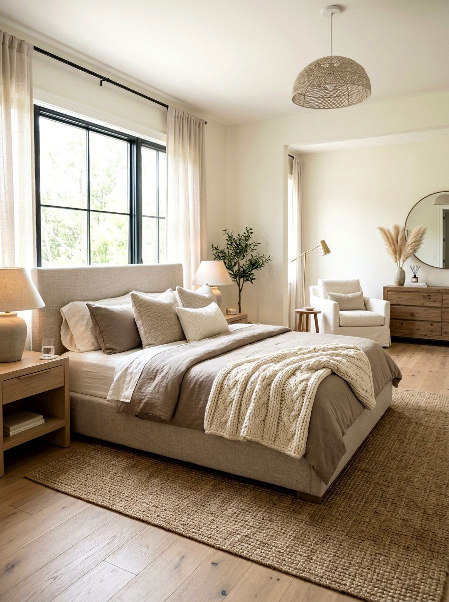 Neutral Master Bedroom - 30 boutique hotel bedroom ideas