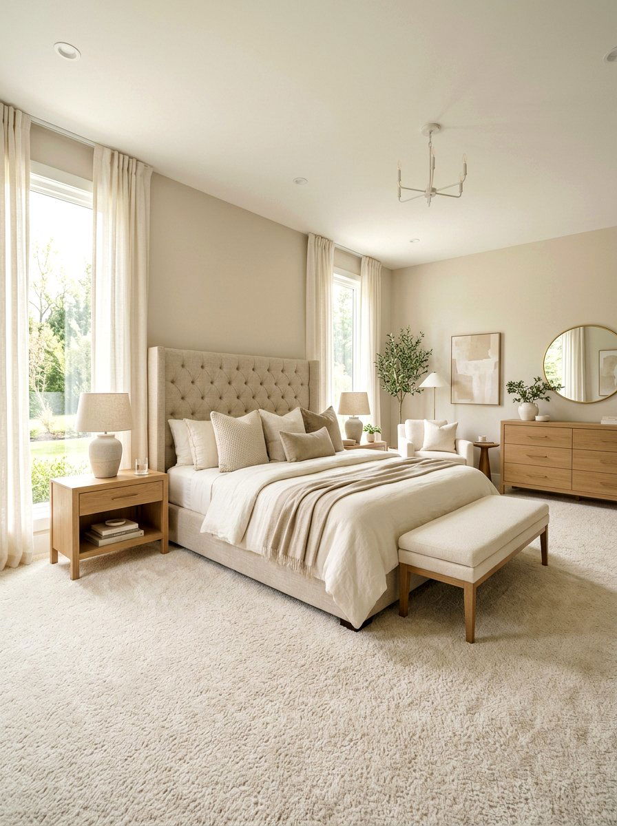 Neutral Master Bedroom - 30 soft luxury bedroom ideas