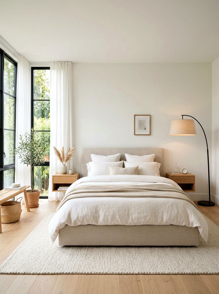 Neutral Minimalist Bedroom - 30 soft modern home decor ideas