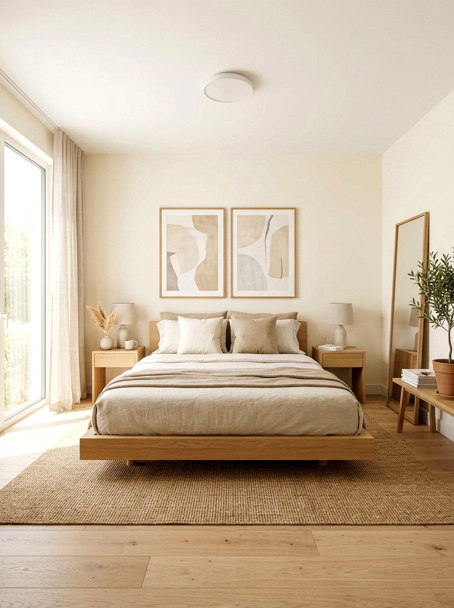 Neutral Minimalist Bedroom - 30 sanctuary bedroom ideas