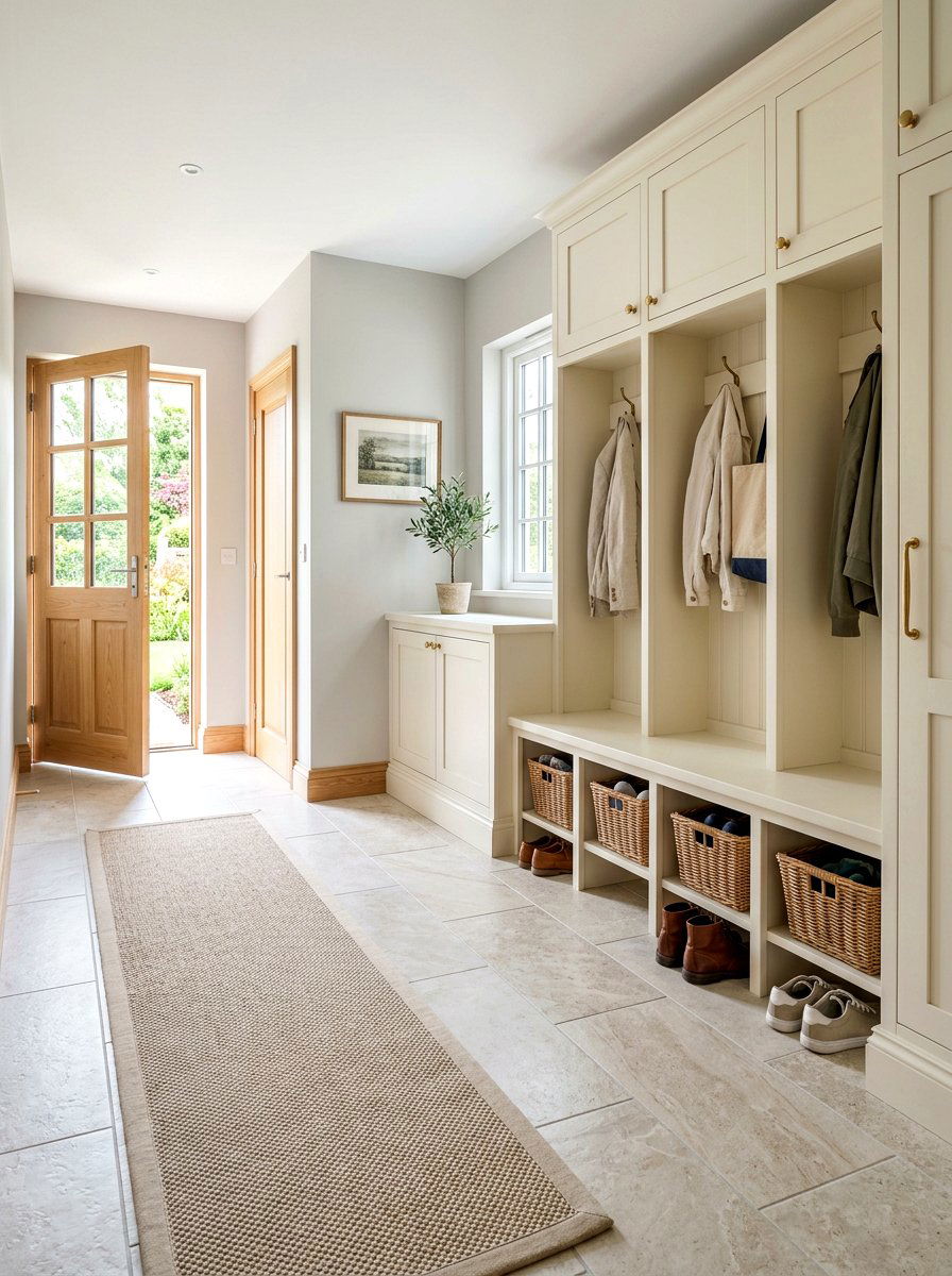 Neutral Mudroom Tile - 30 mudroom tile floor ideas