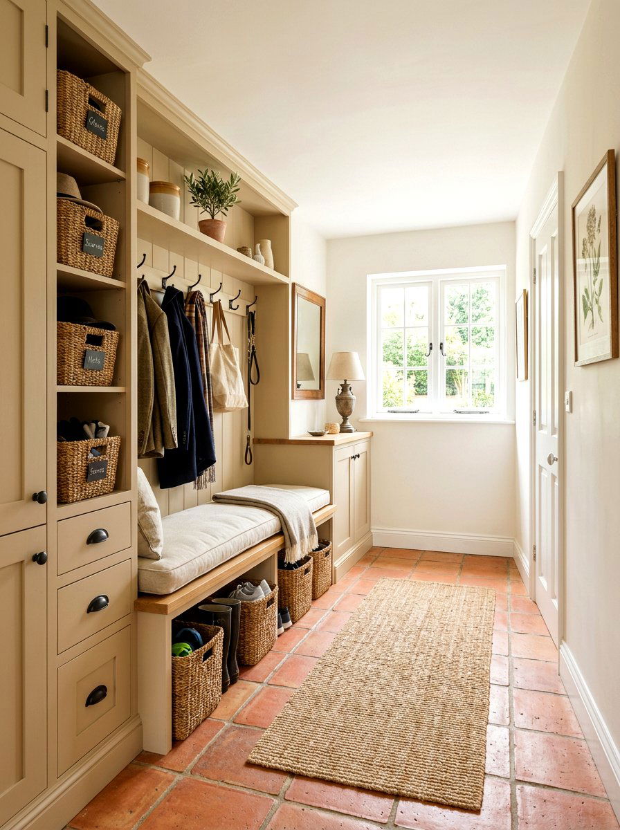 Neutral Mudroom - 30 desert color decor ideas