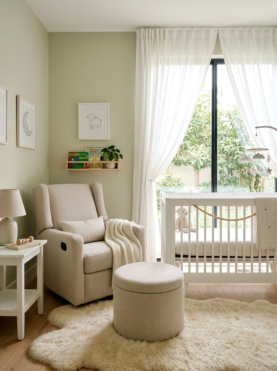 Neutral Nursery Ottoman - 30 ottoman styling ideas