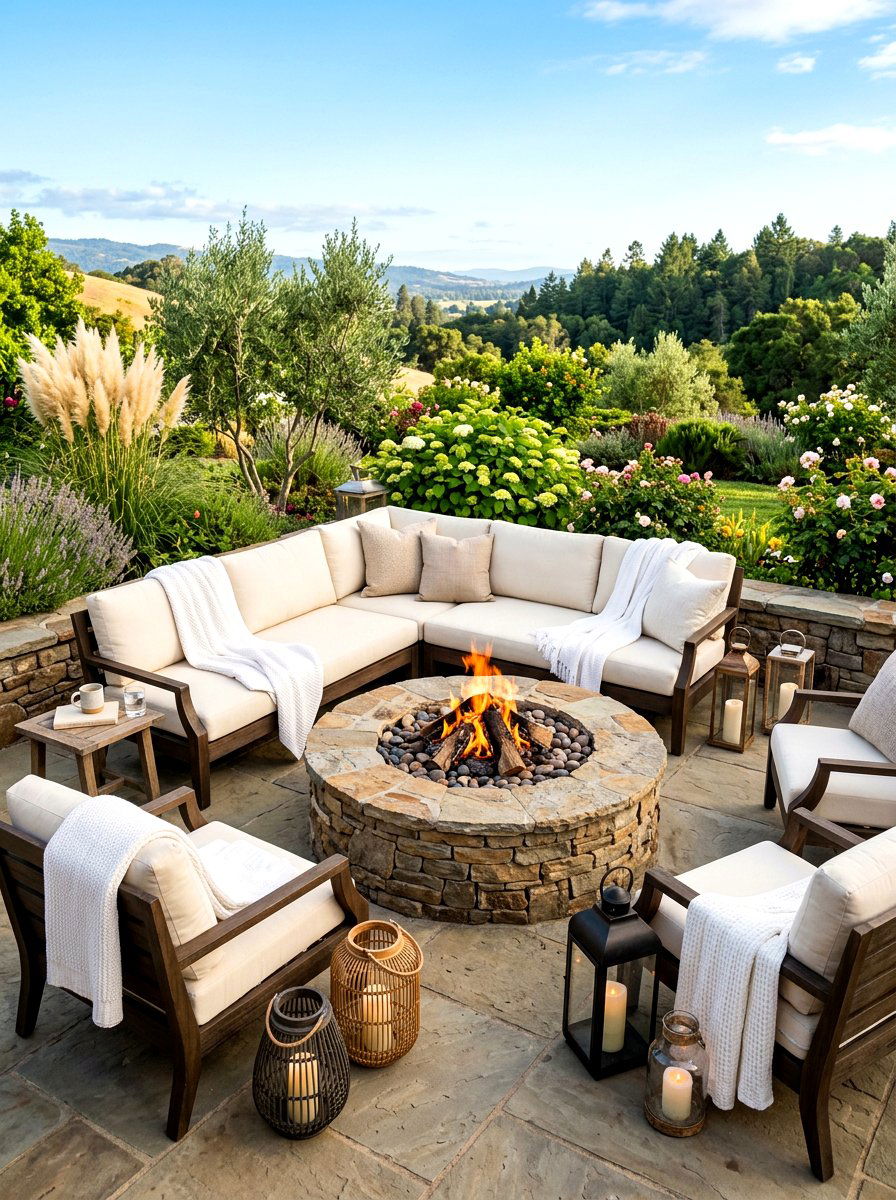 Neutral Outdoor Seating - 30 neutral holiday decor ideas