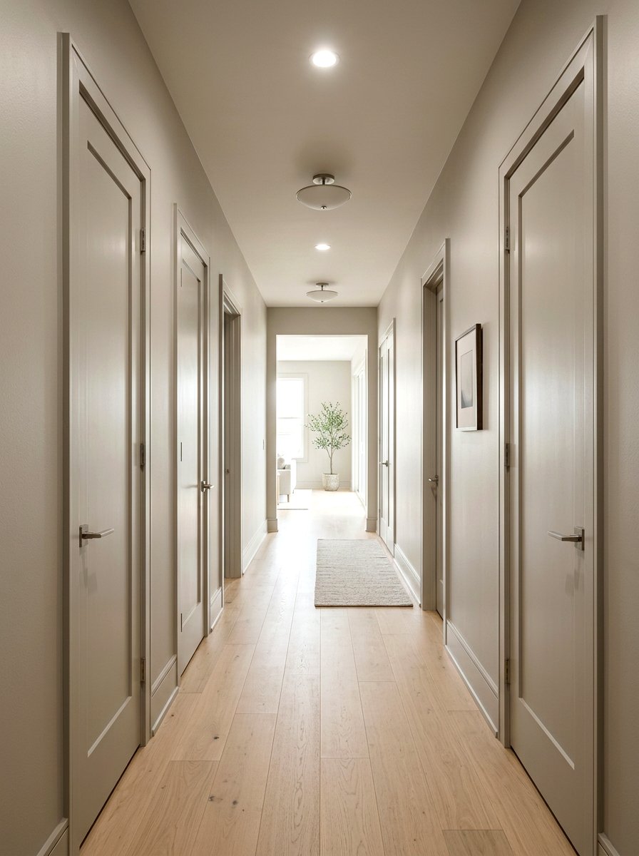 Neutral Paint Color - 30 narrow hall styling ideas