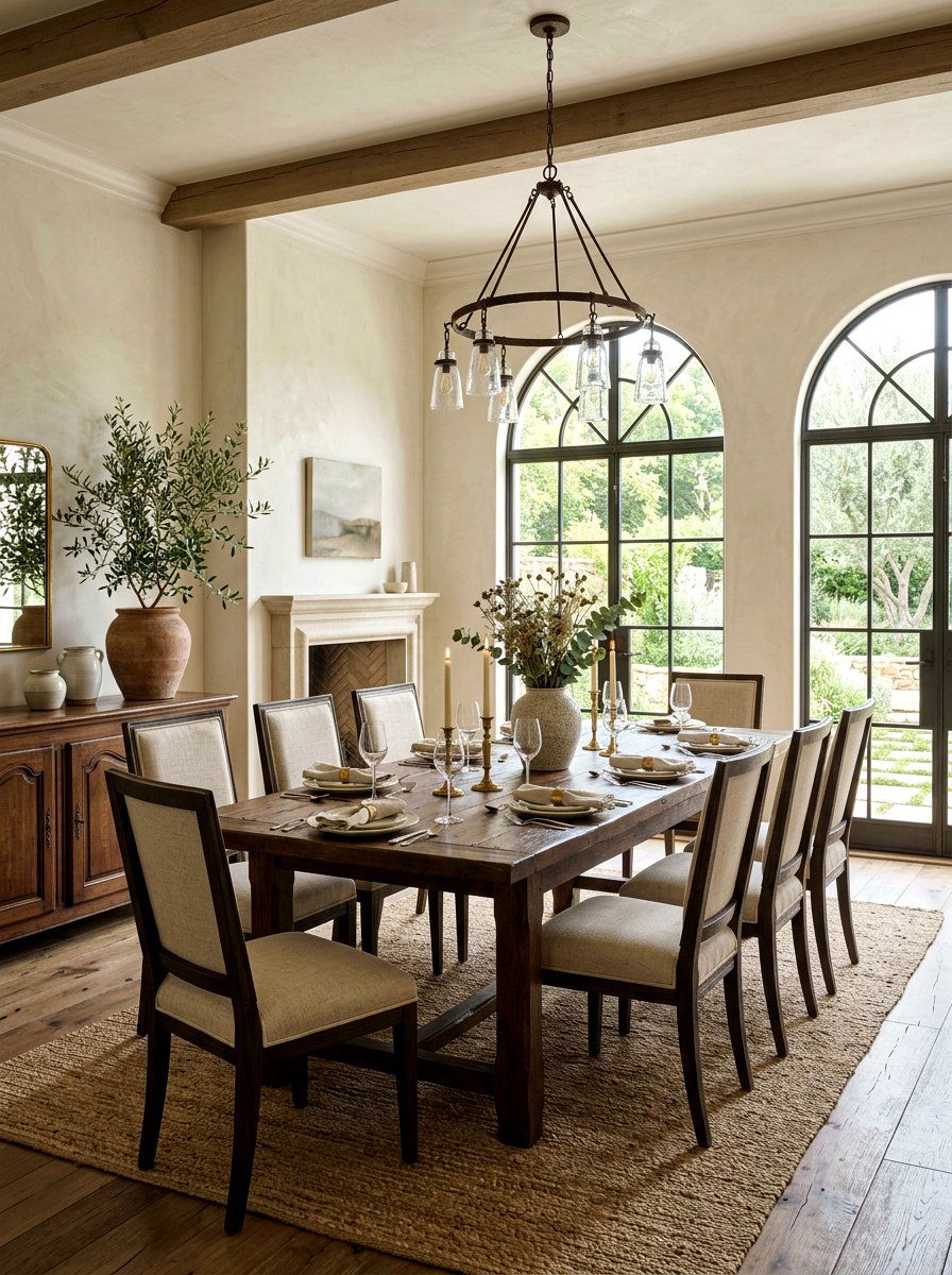 Neutral Plaster Wall Texture - 30 French country dining room decor ideas