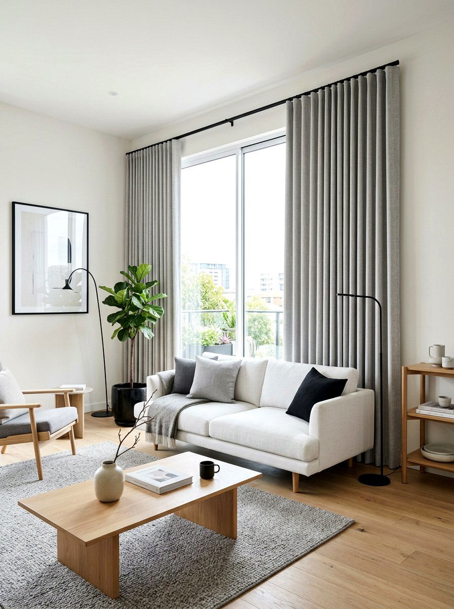 Neutral Pleated Drapery - 30 pleated drapery ideas