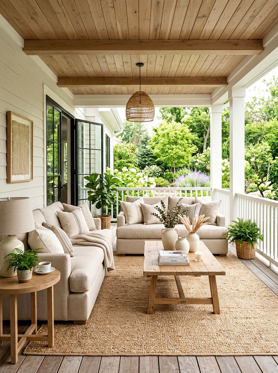 Neutral Porch Decor - 30 porch gathering ideas