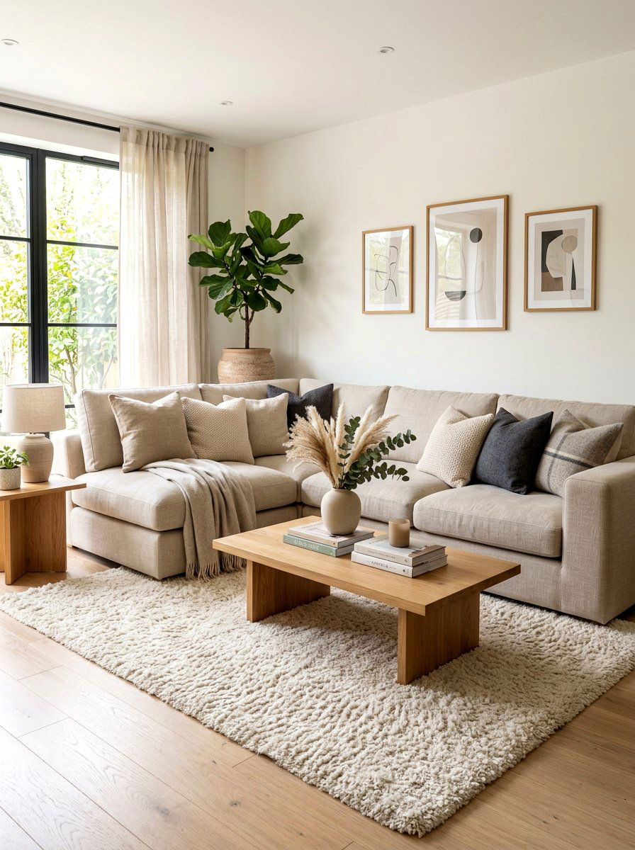 Neutral Sofa Arrangement - 30 Scandinavian home ideas