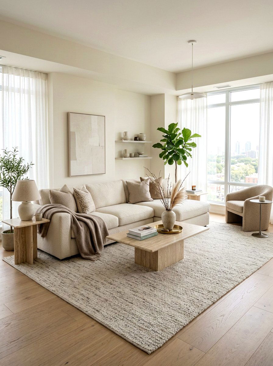 Neutral Tone Condo Interior - 30 condo living room ideas