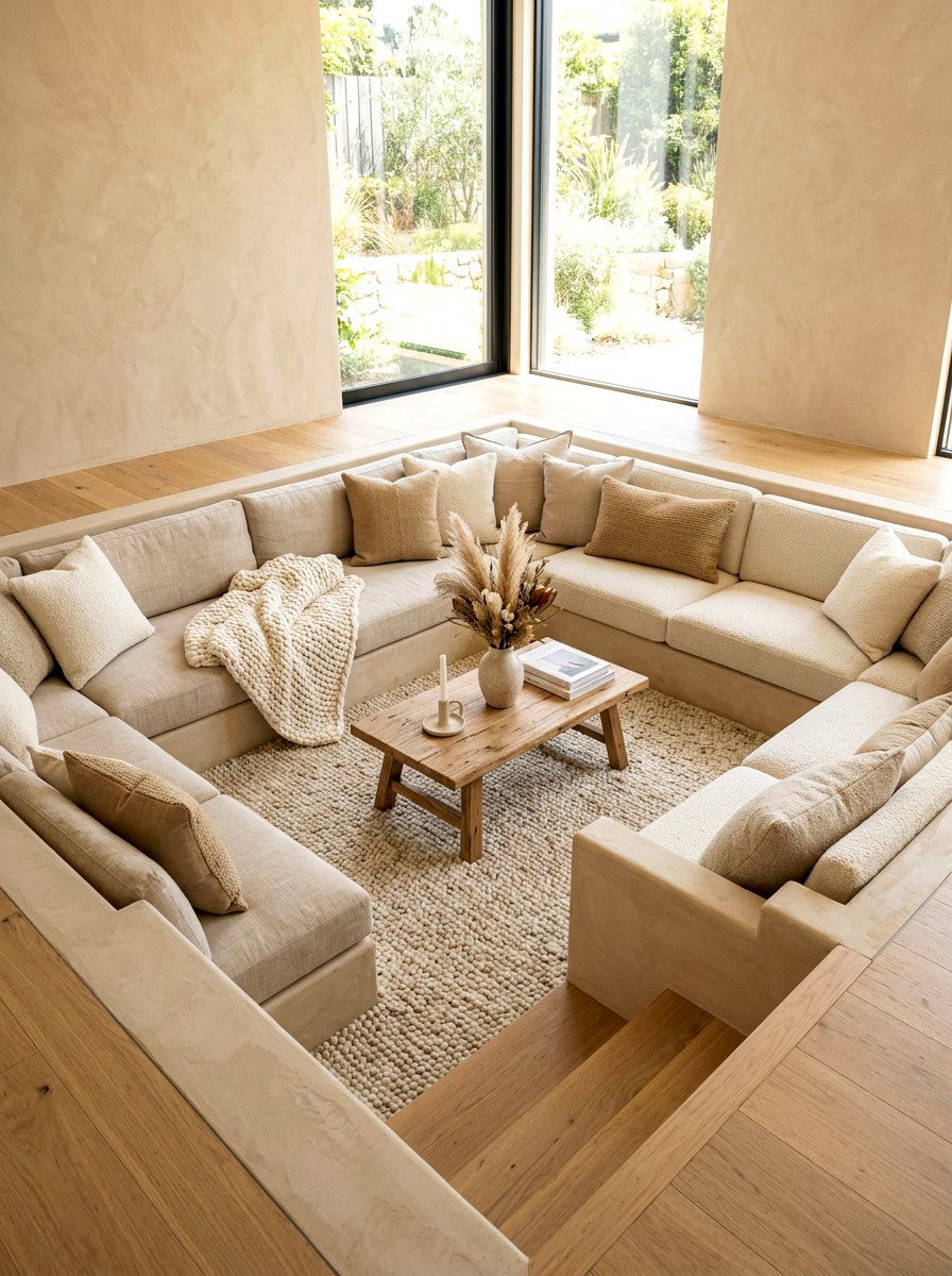 30 Conversation Pit Living Room Ideas for Ultimate Cozy Vibes