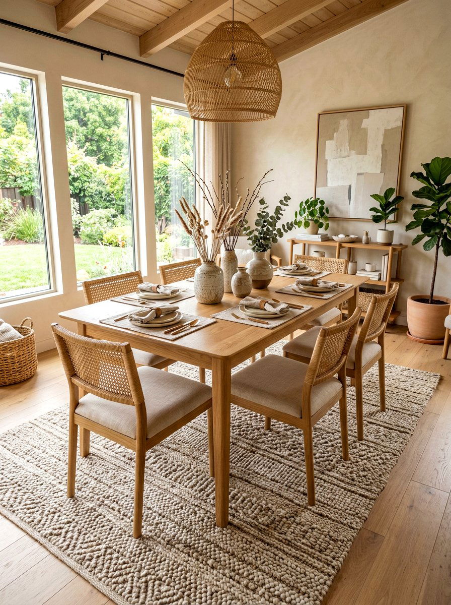 Neutral Toned Textured Space - 30 Nancy Meyers breakfast nook ideas