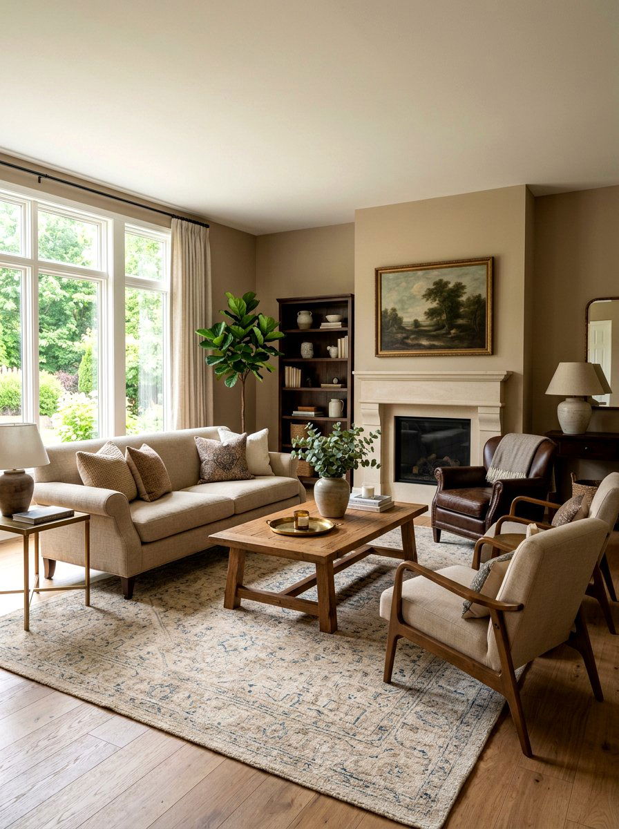 Neutral beige living room - 30 beige living room ideas
