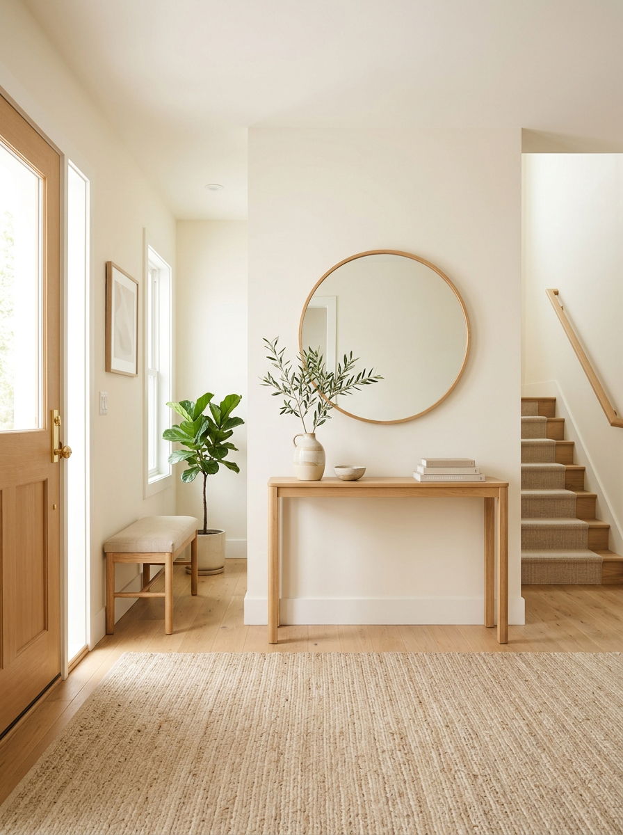 Neutral color palette - 30 small entryway ideas