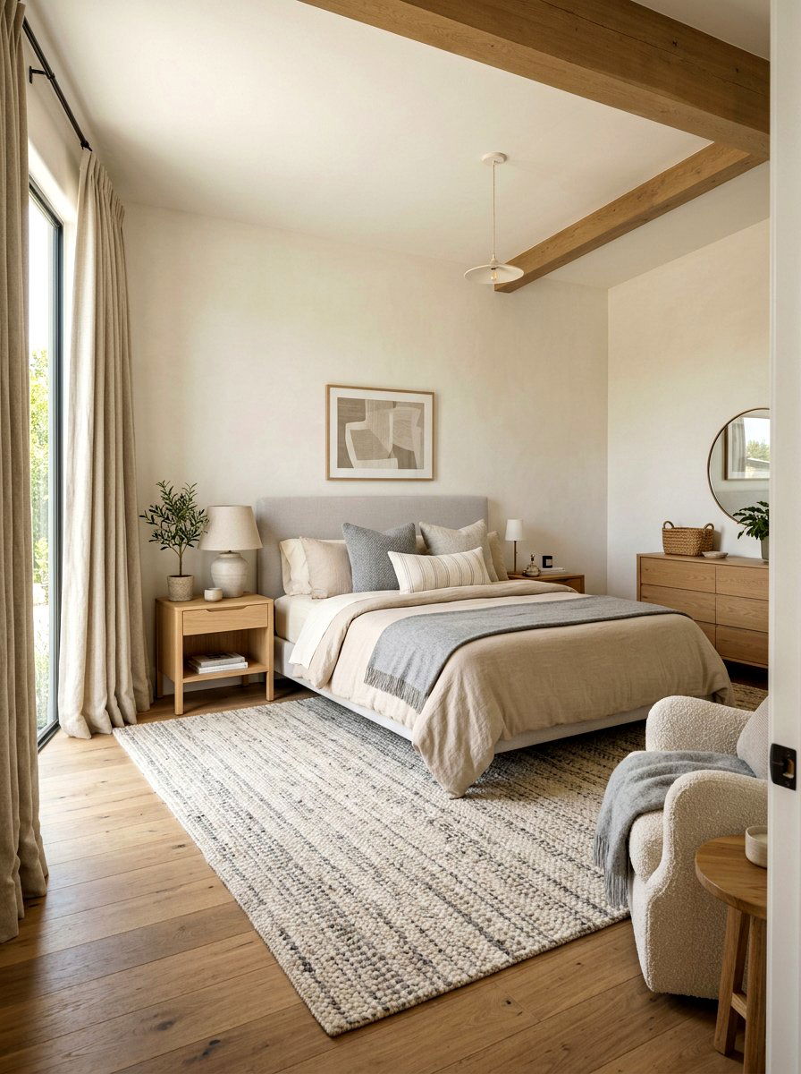 Neutral color palette bedroom - 30 Paris apartment bedroom ideas