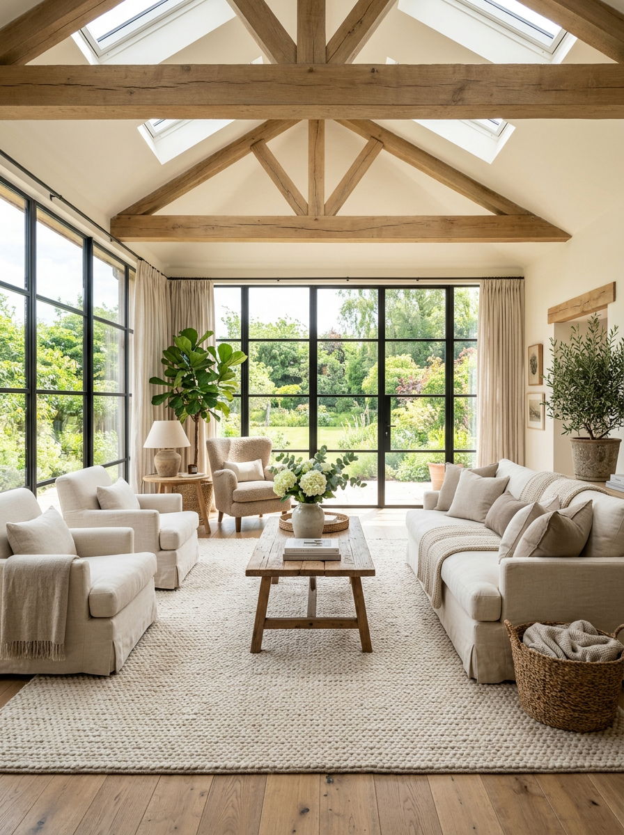 Neutral color sunroom - 30 rustic sunroom ideas