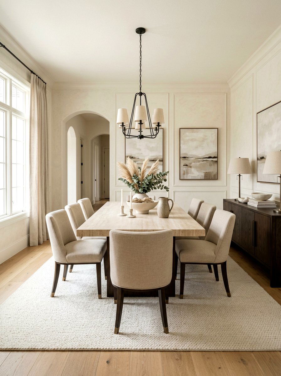 Neutral dining room - 30 Nancy Meyers dining room ideas