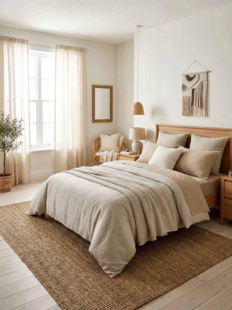 Neutral linen bedroom decor - 30 Scandinavian bedroom ideas