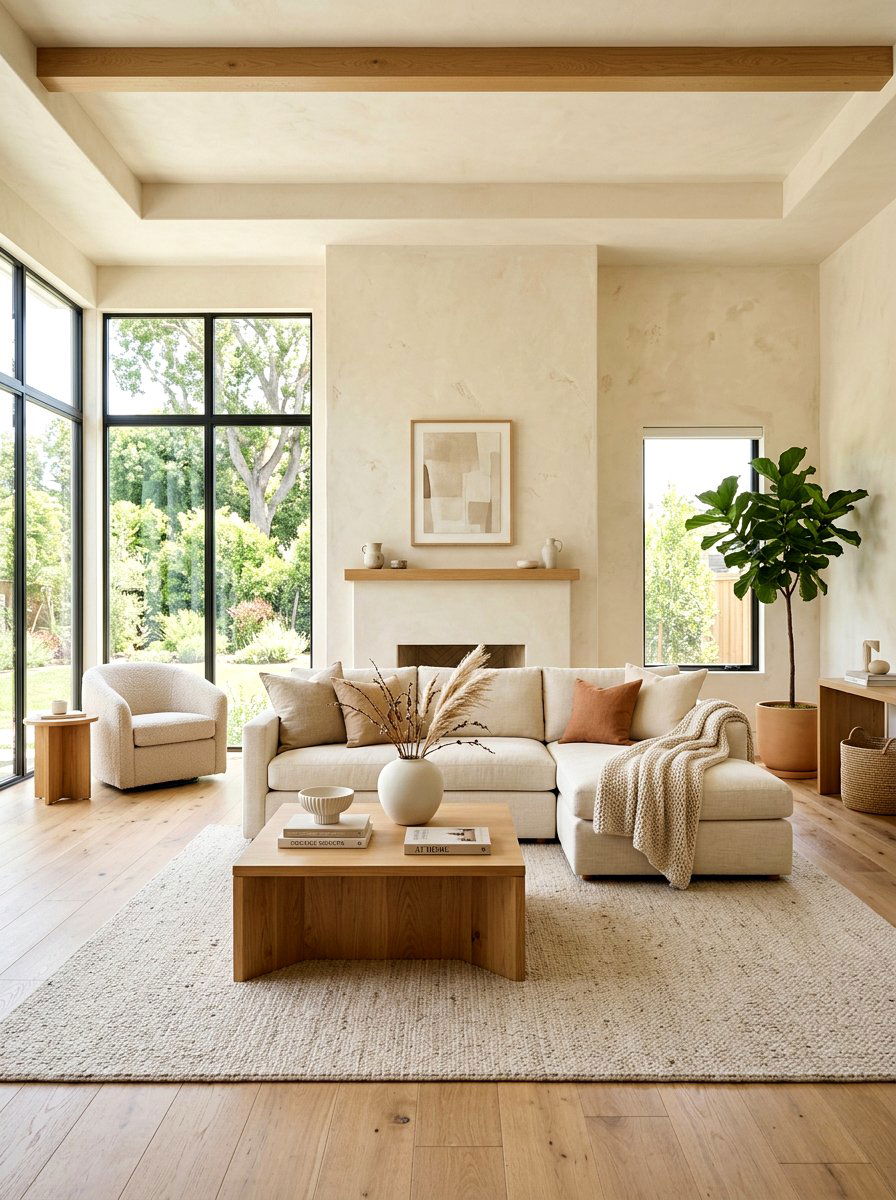 Neutral living room - 30 organic modern living room ideas