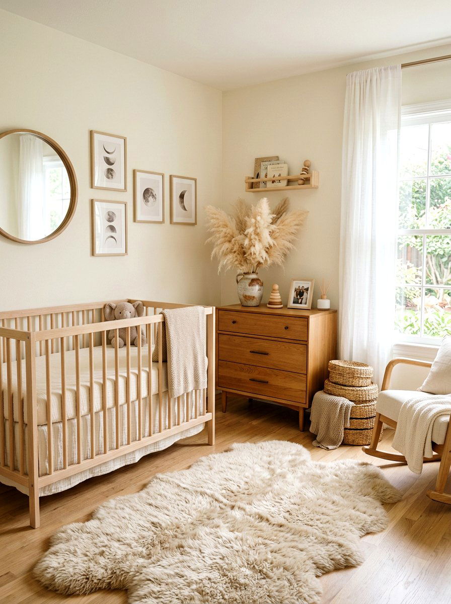 Neutral nursery pampas grass accents - 30 pampas grass decor ideas