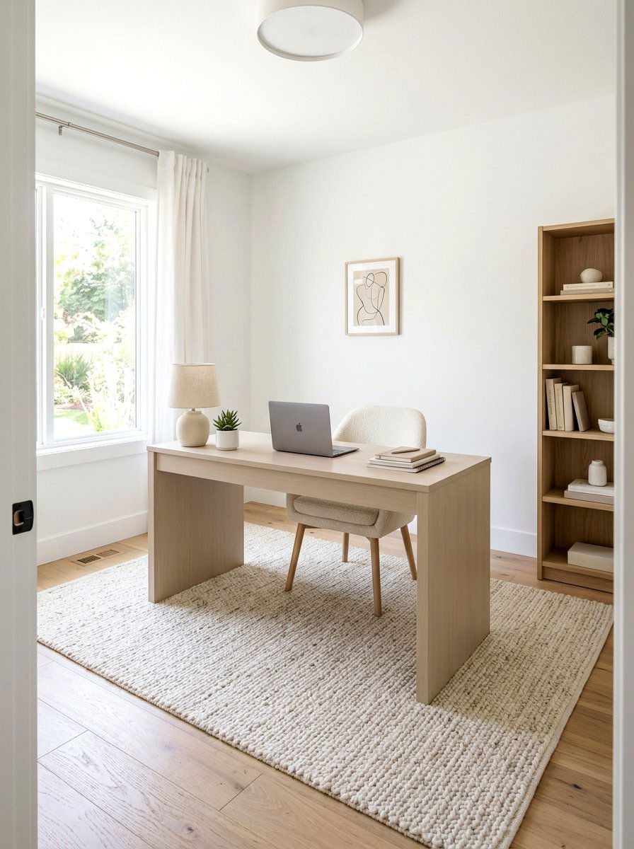 Neutral office decor - 30 cozy home office ideas