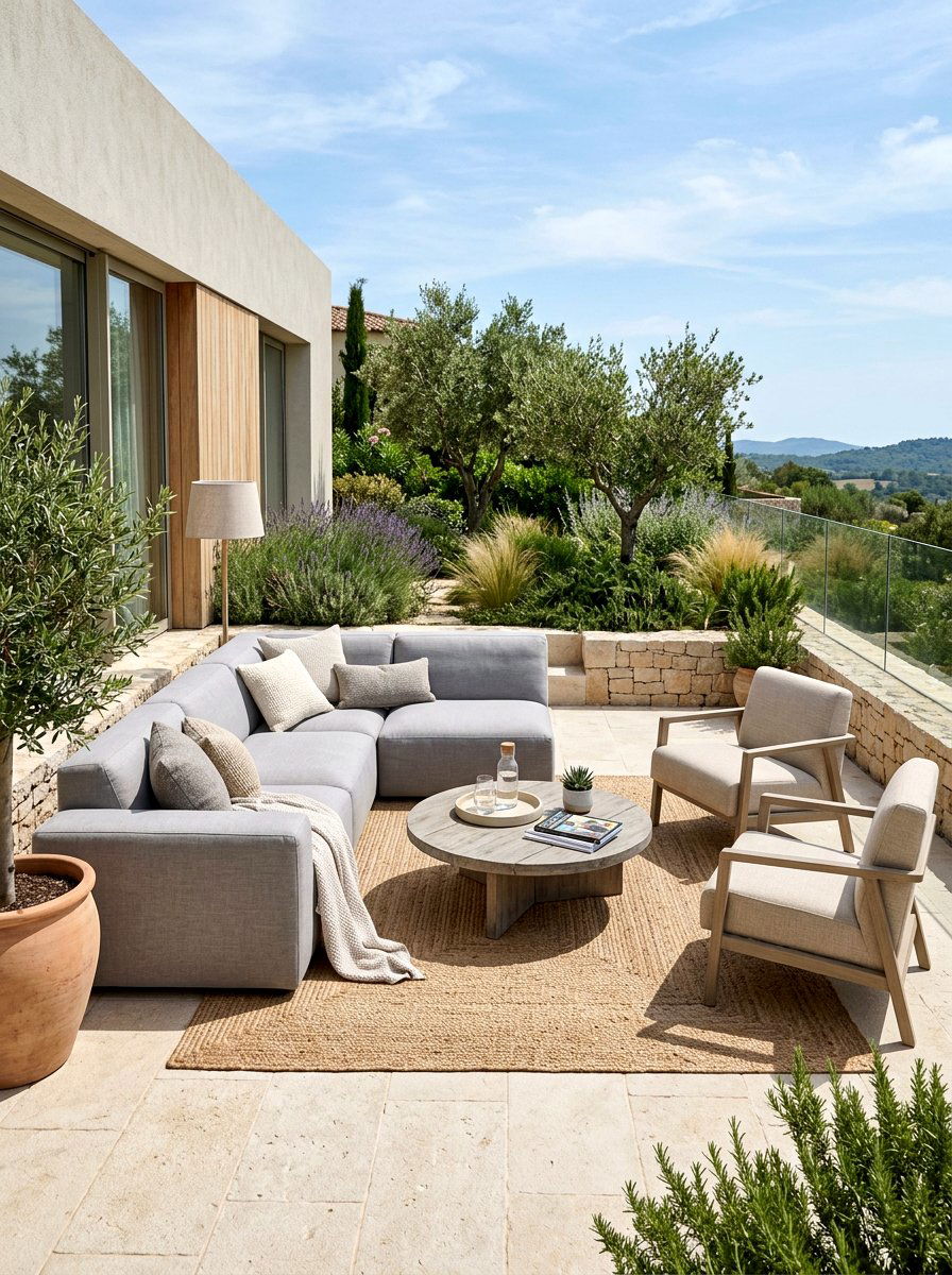 Neutral outdoor furniture - 30 Scandinavian patio ideas