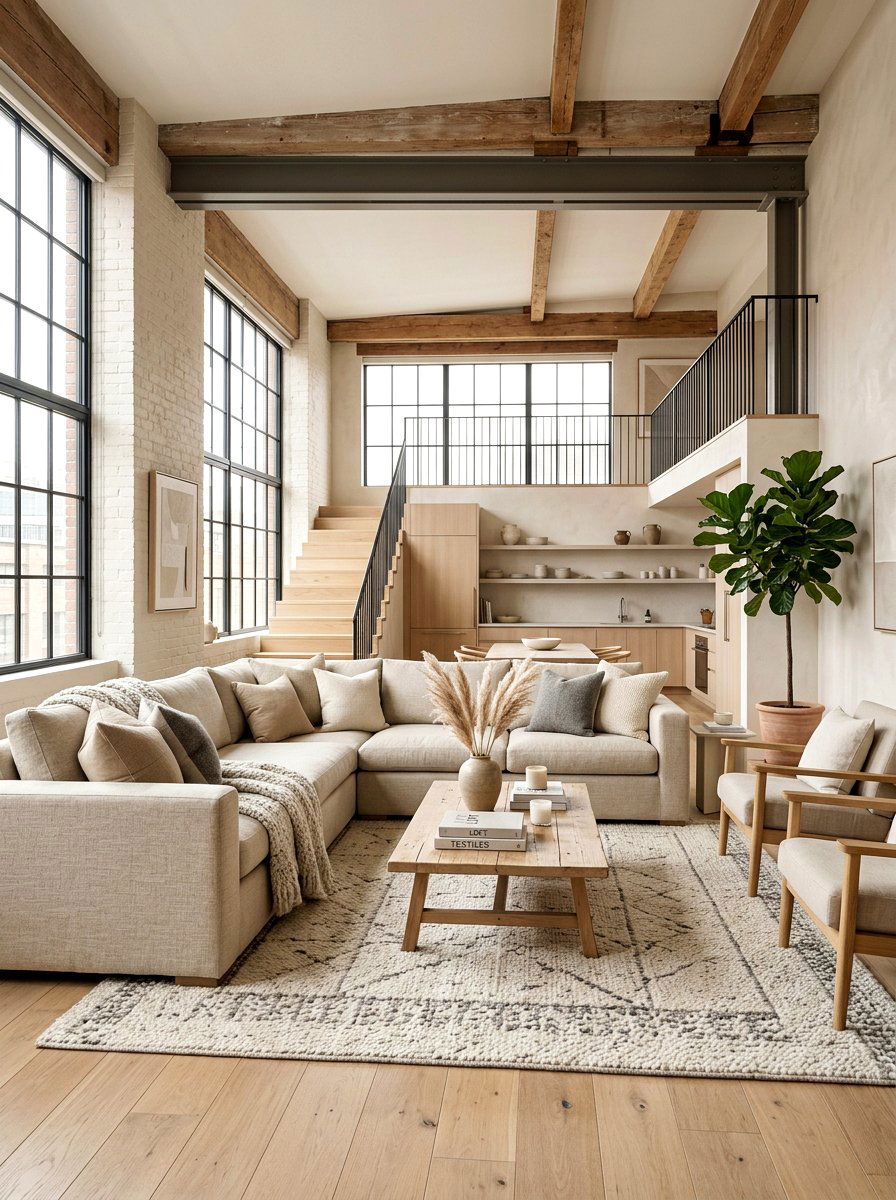 Neutral palette loft - 30 loft apartment ideas
