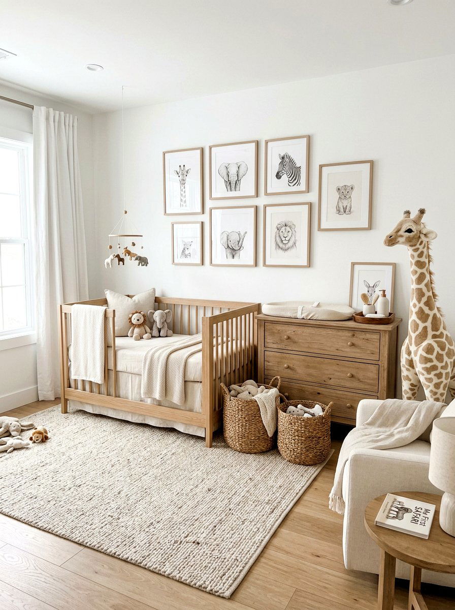 Neutral safari nursery - 30 safari nursery ideas