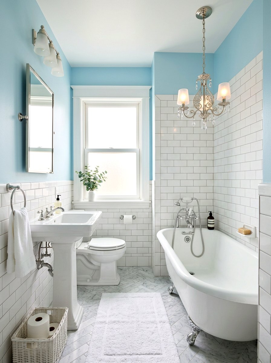 Nickel Mini Chandelier Bathtub - 30 chandelier over bathtub ideas