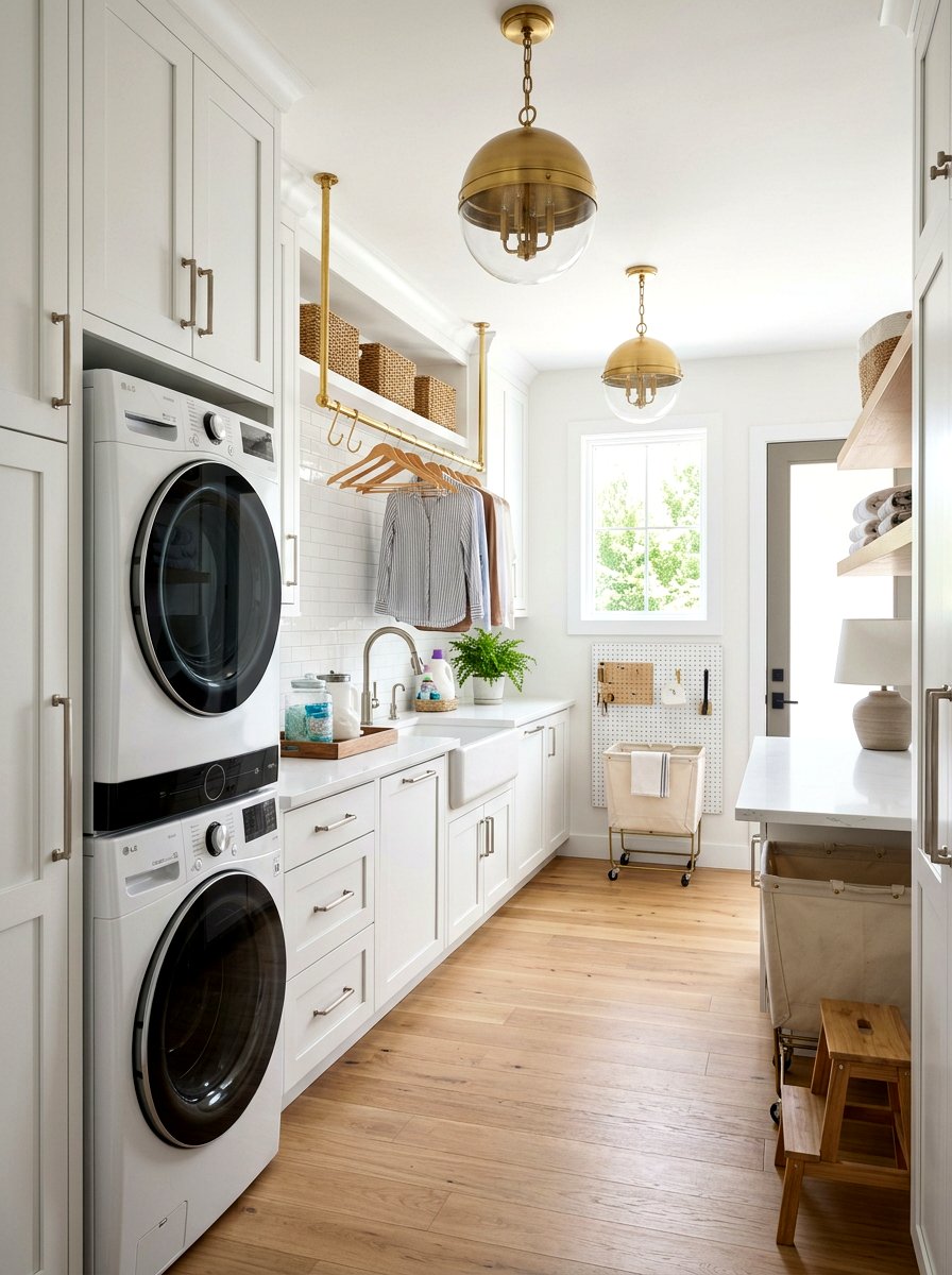 Nickel and brass laundry room - 30 mixed metal decor ideas