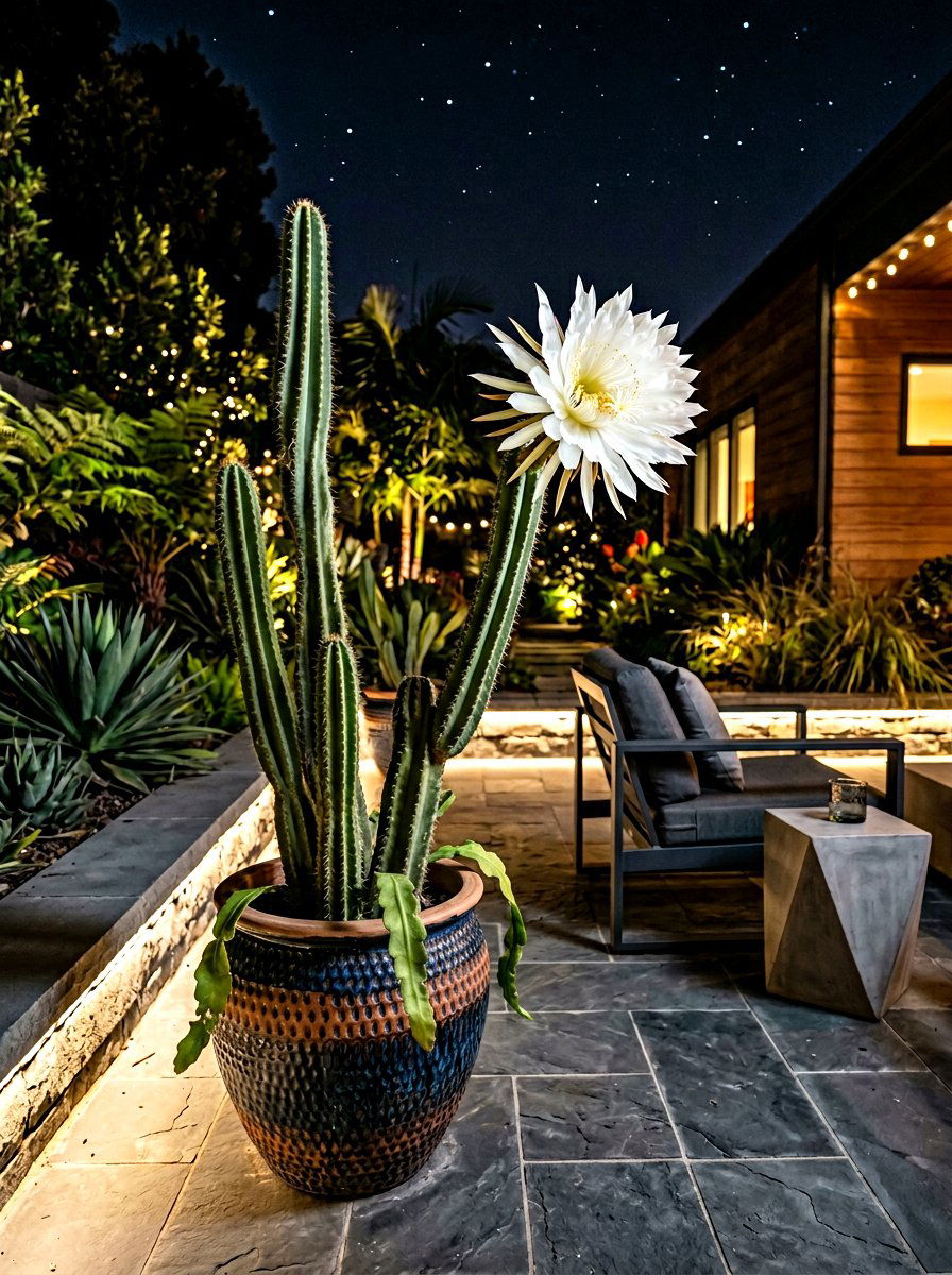 Night Blooming Cereus Patio - 30 evening fragrance garden ideas