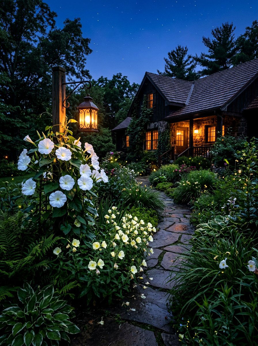 Night Blooming Garden - 30 pollinator front yard ideas