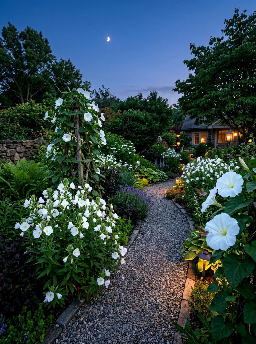 Night Blooming Garden - 30 pollinator garden ideas