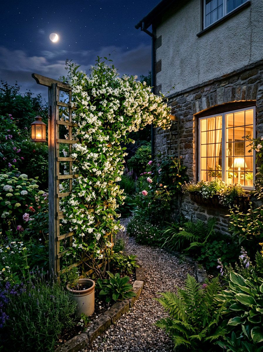 Night blooming jasmine - 30 moonlight backyard ideas