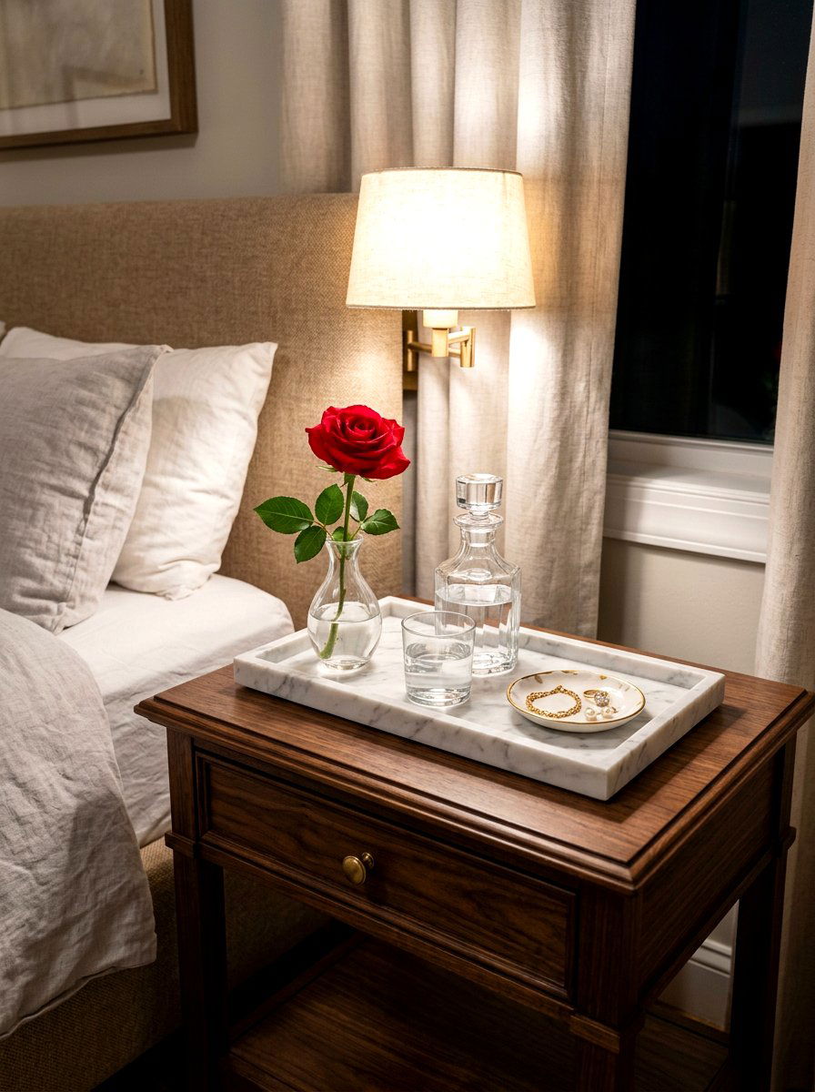 Nightstand Storage Tray - 30 stylish host home ideas