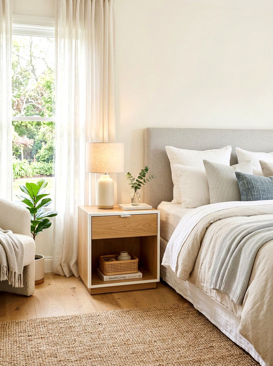 Nightstand With Open Cubby - 30 bedroom storage ideas