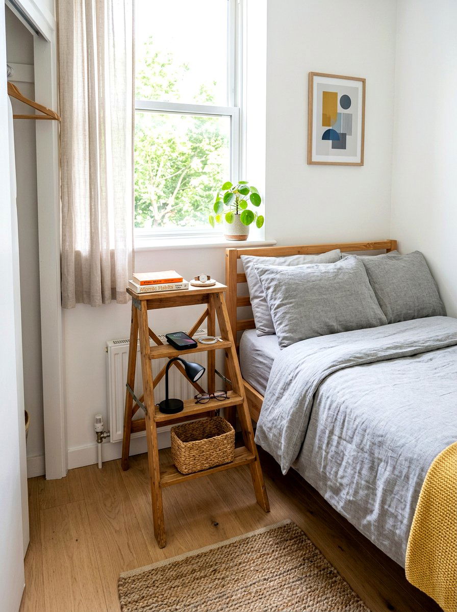 Nightstand ladder - 30 decorative ladder ideas