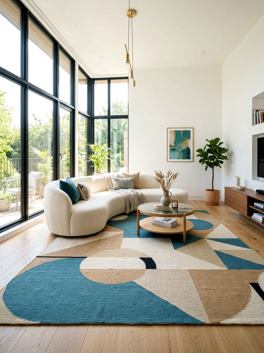 Nineties geometric rug - 30 nineties decor revival ideas