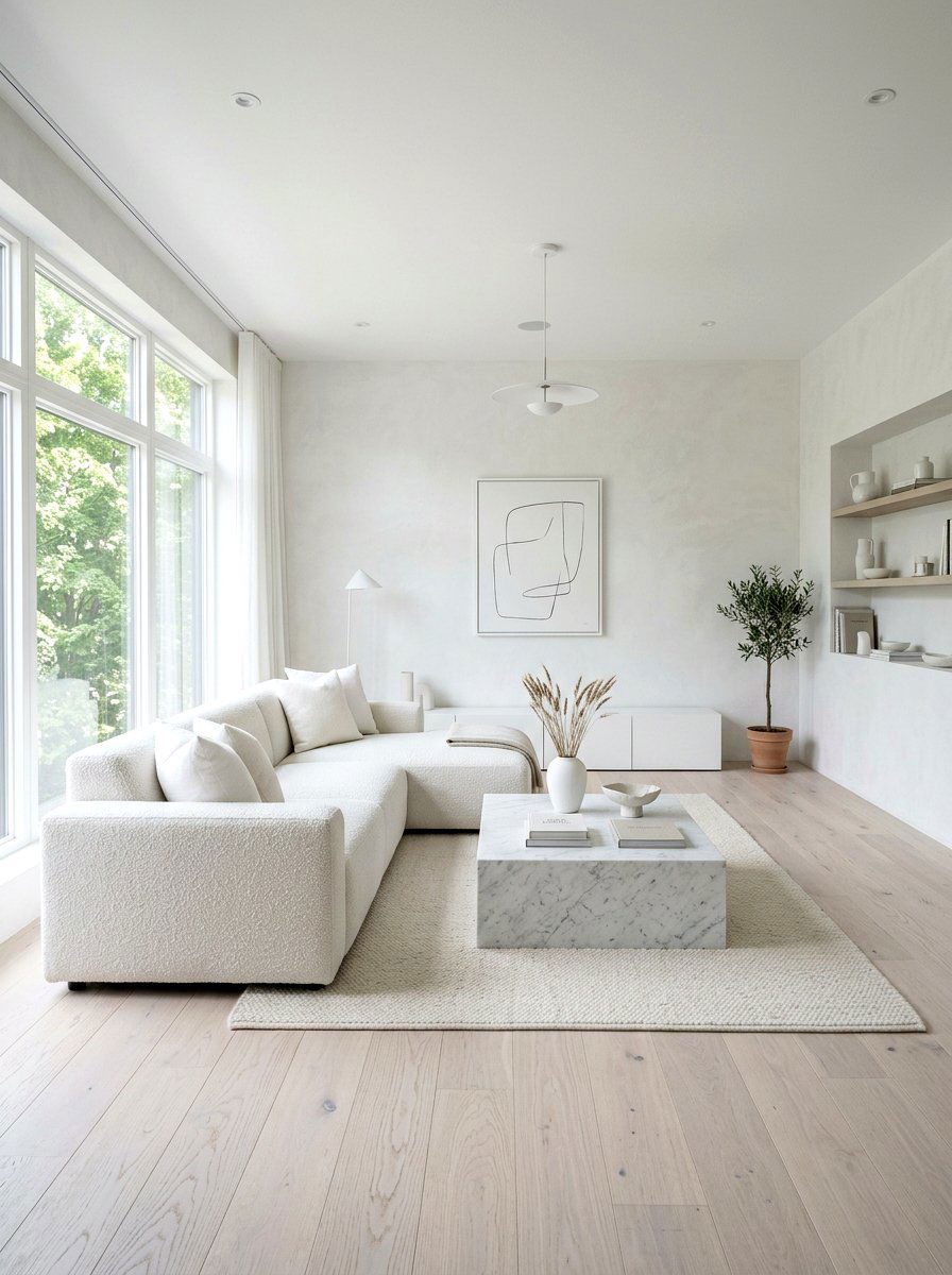 Nineties white minimalist room - 30 nineties decor revival ideas