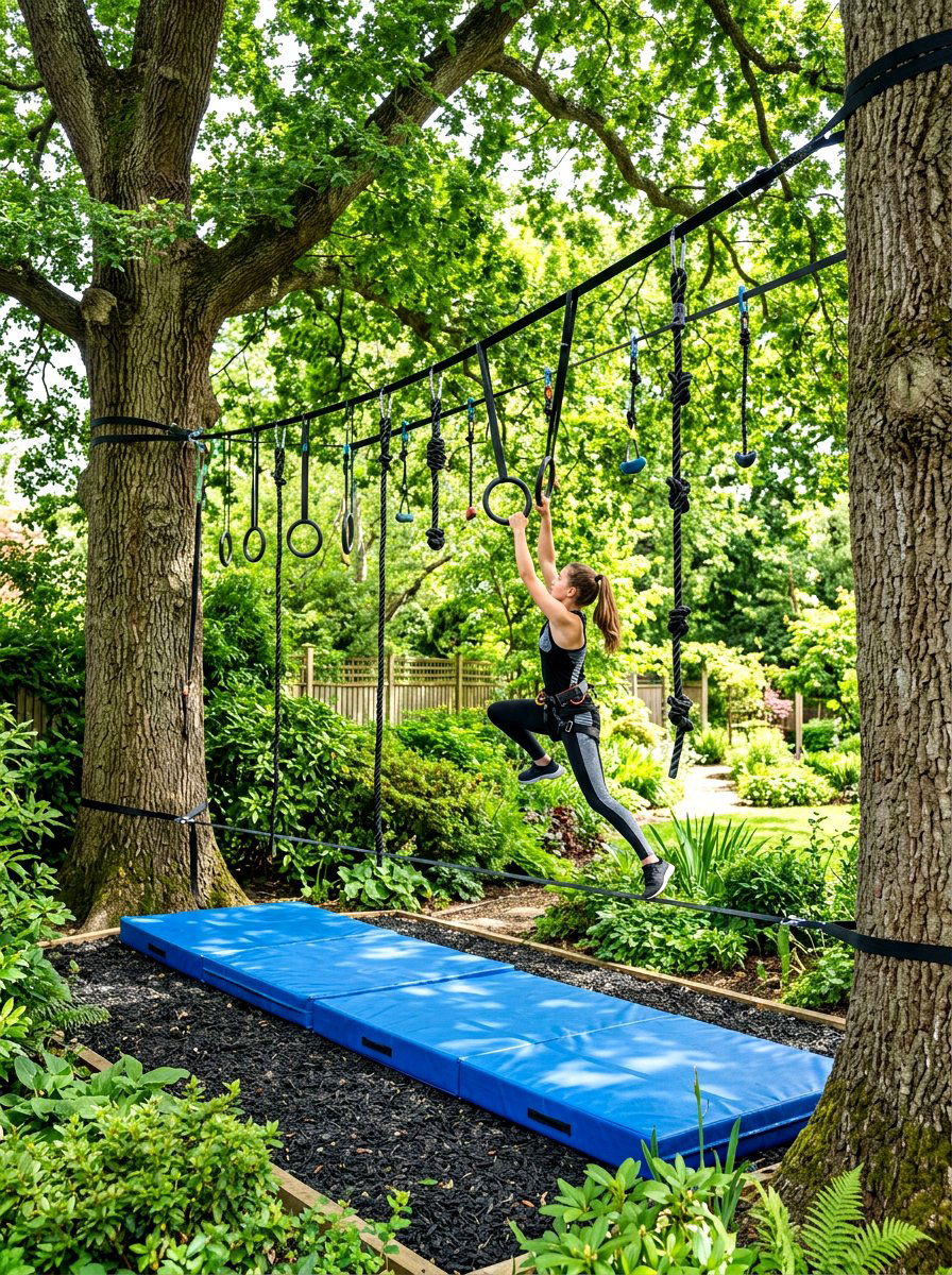Ninja Warrior Line - 30 backyard obstacle course ideas