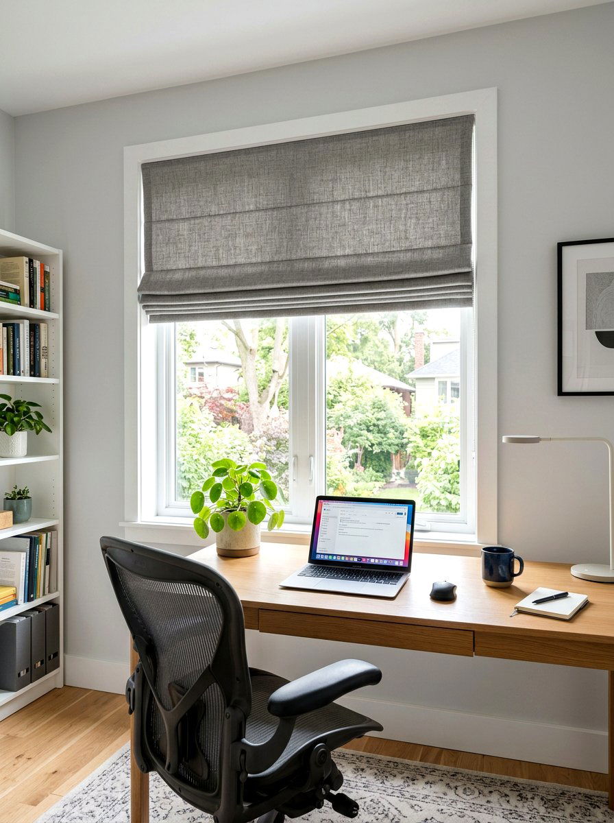 No Drill Roman Shade - 30 no drill curtain ideas