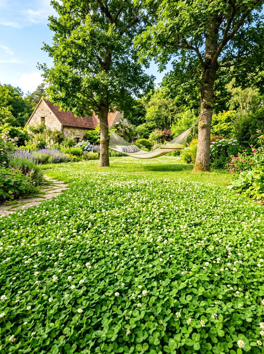 No Mow Clover Lawn - 30 clover lawn backyard ideas aesthetic