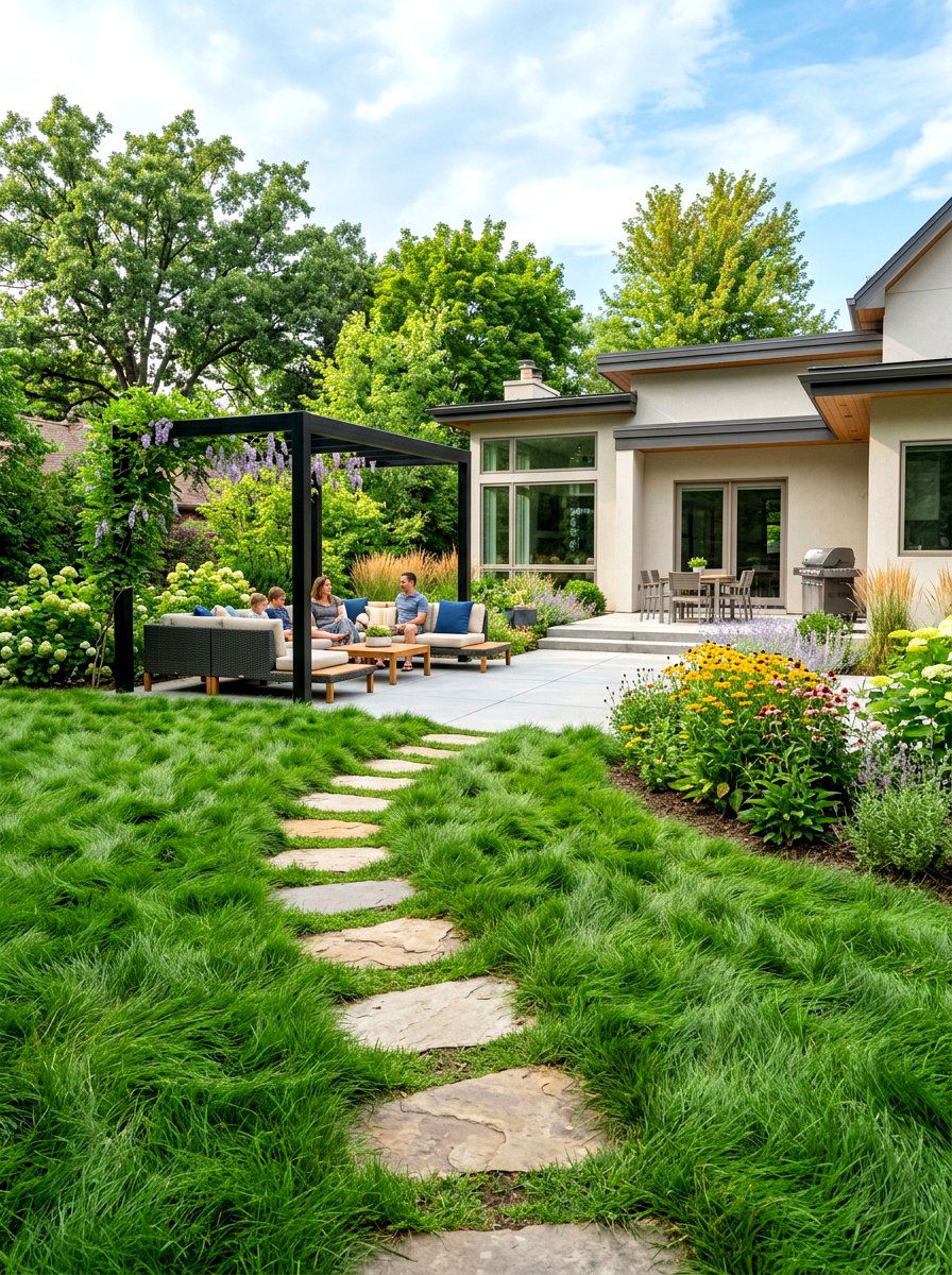 No Mow Lawn - 30 native wildflower backyard ideas