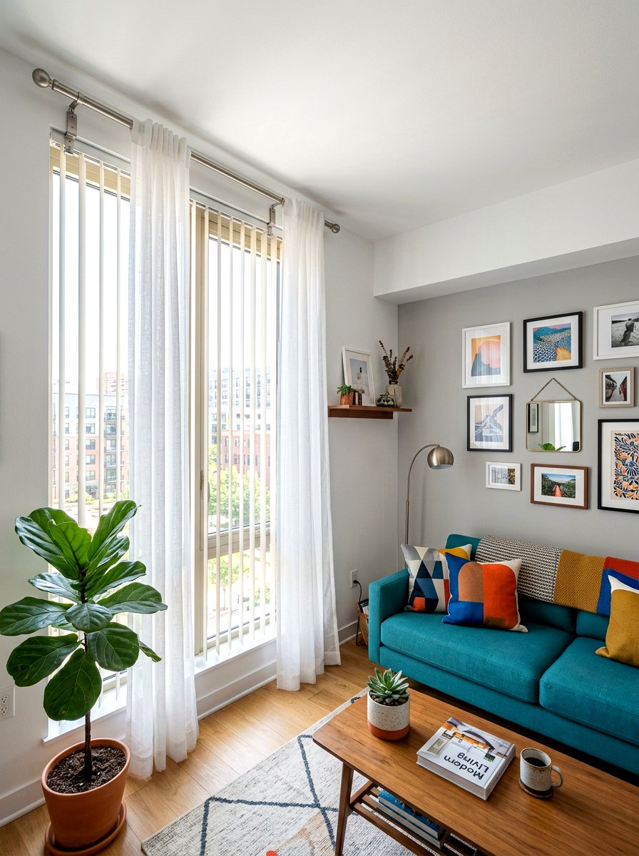 NoNo Bracket Over Blinds - 30 no drill curtain ideas