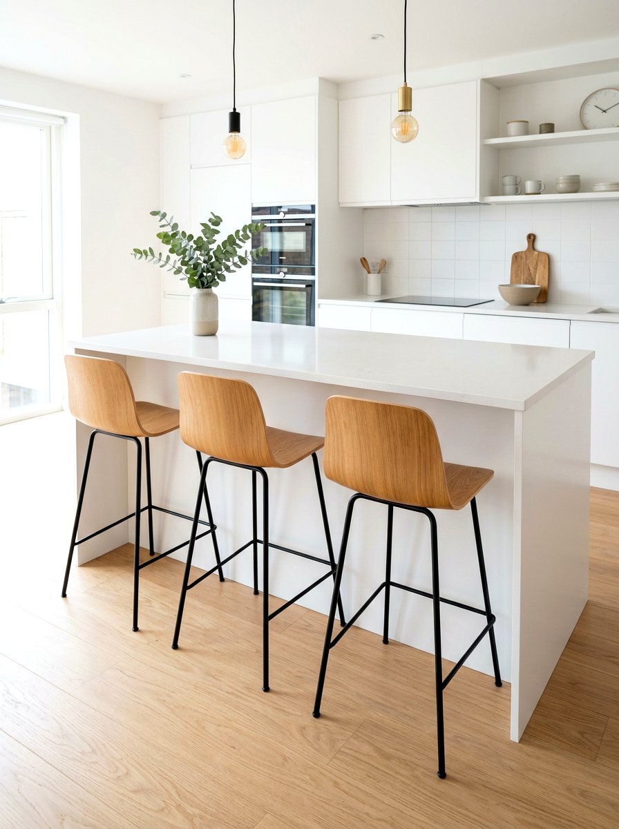 Nordic Style Bar Stools - 30 scandi kitchen ideas